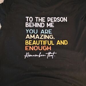 Black Graphic T-Shirt with Inspirational Quote